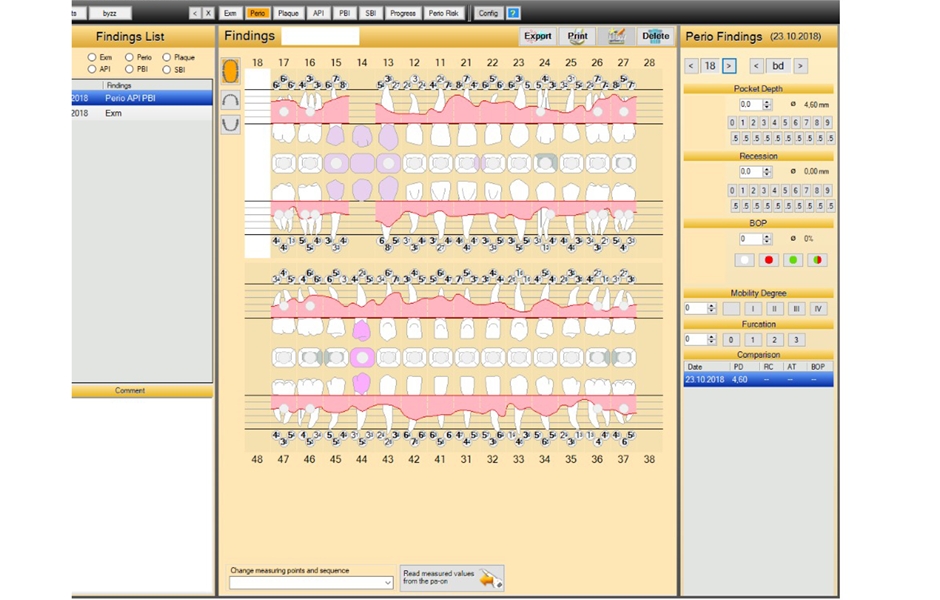 PC program – plak index