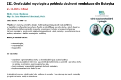 III. Orofaciální myologie z pohledu dechové reedukace dle Buteyka