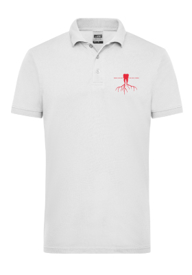 Pánské pracovní tričko Polo "Roots line" bílé